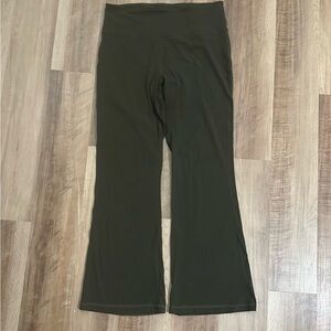 Lululemon Groove Flare Nulu Dark Olive Size 12 Hemmed 30" Inseam